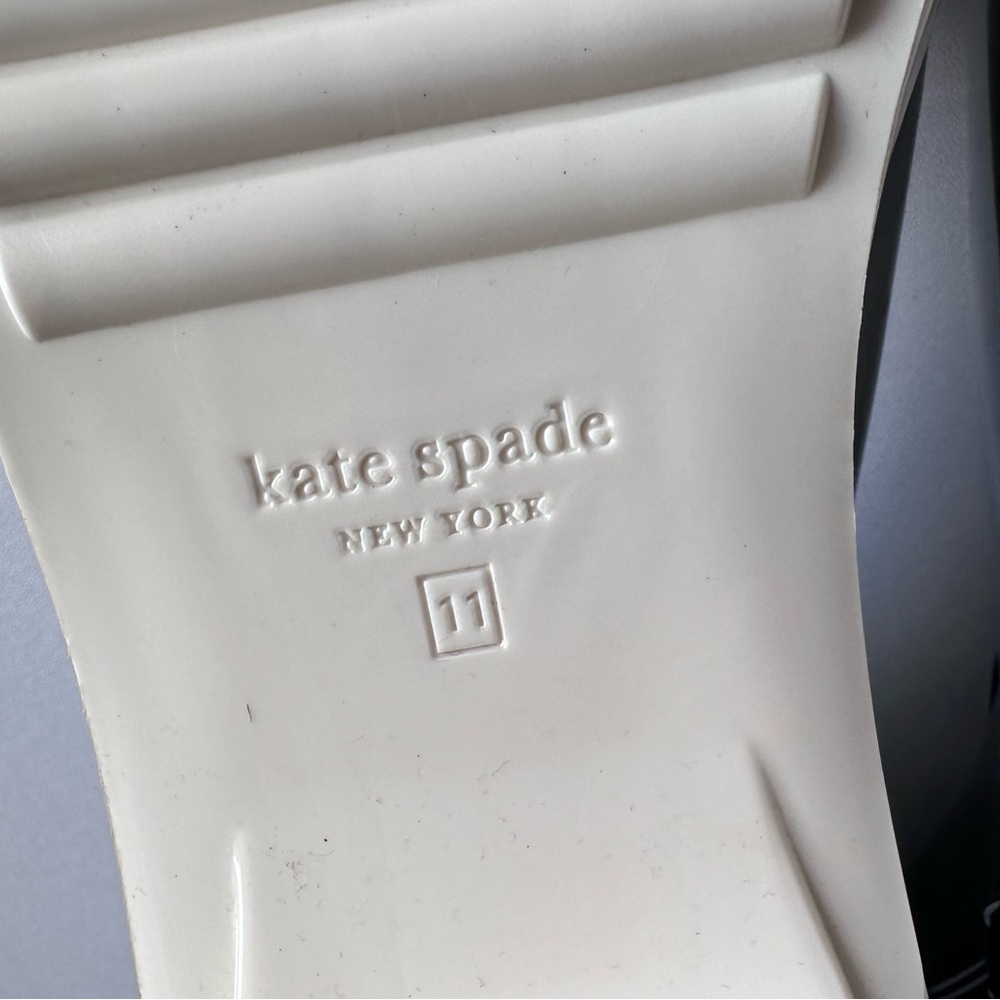 Kate Spade New York Puddle Rubber Black Parchment Rain Boot - Picture 14 of 15